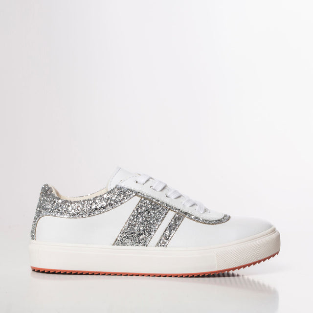 Zapatilla Blanca y Plateado Sustentable