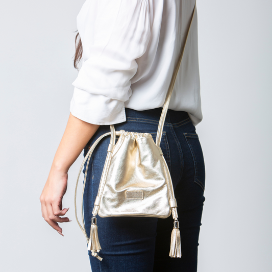 Bolso Porta Celular Mujer Dorado