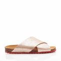Sandalia  Dorada con Base Roja